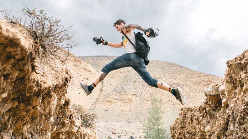 A guy jumping a ravine. Avoiding the pitfalls of equity release.